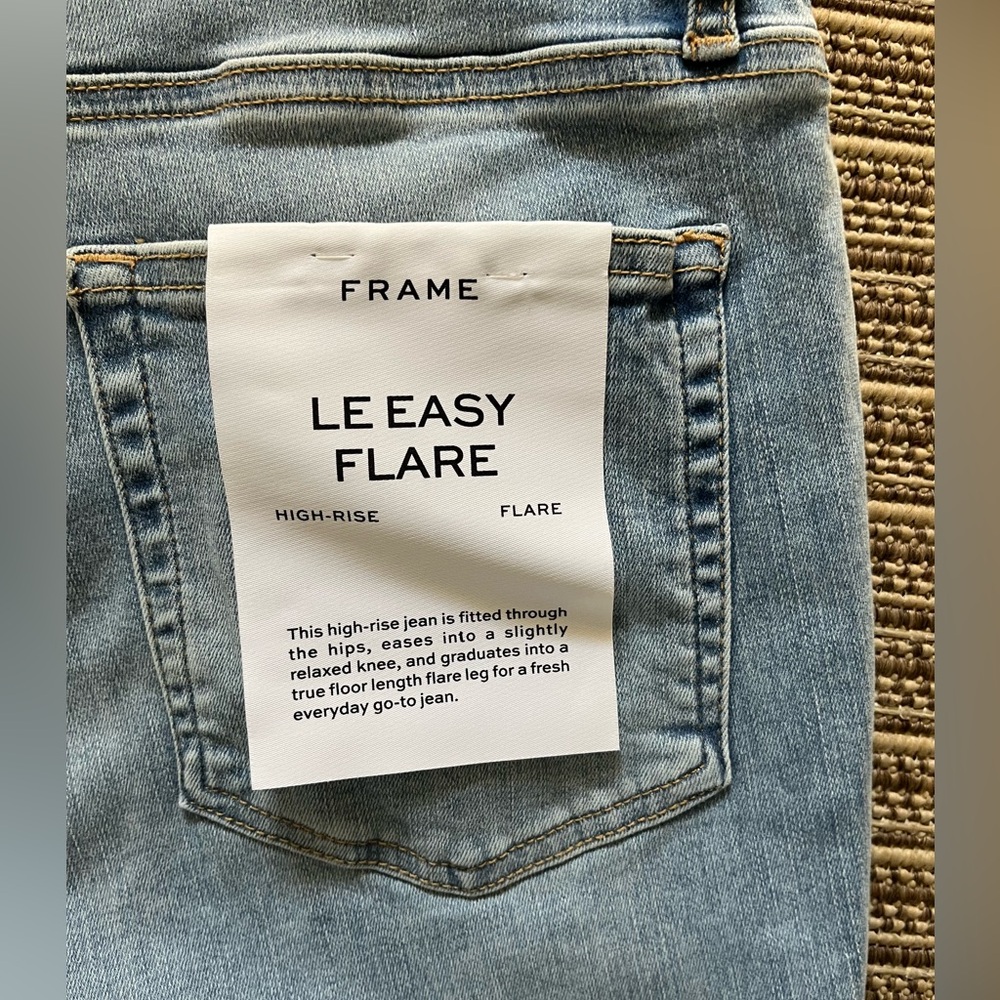 Frame Denim Sky Blue High Rise Flare Jeans - Picture 4 of 6